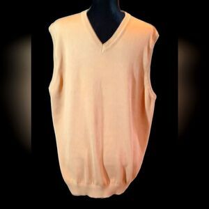 Van Heusen Tan Men's Sweater Vest V-Neck sz XL